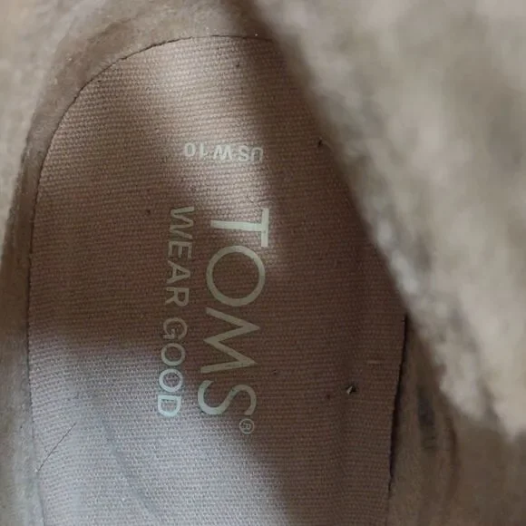 Toms Women's 10 Beige Leather Ankle Booties - Picture 10 of 10